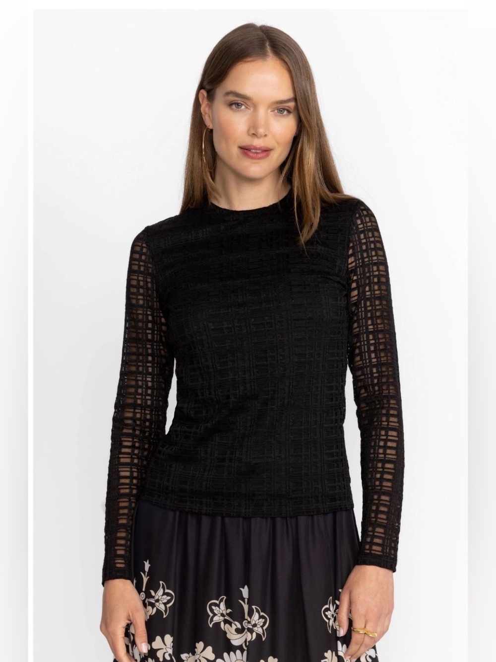 Johnny Was Jade Natalie Mesh top.  Size M NWT